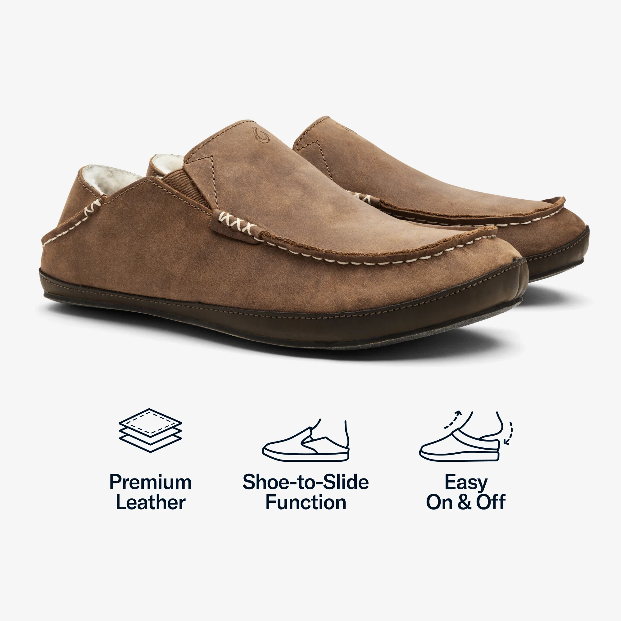 Moloā Slipper - Toffee / Dark Wood - Image 3